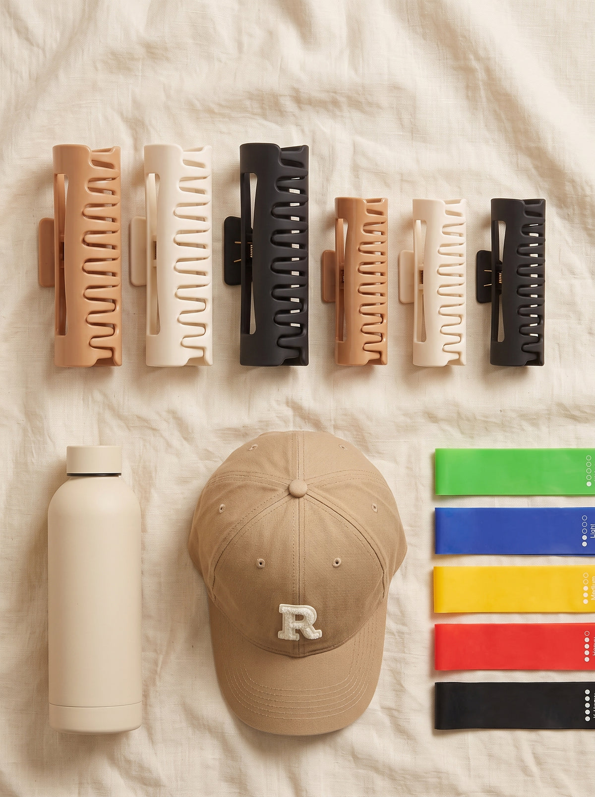 SoftClip, SoftSip, RKKN Cap and more accessories, laid flat